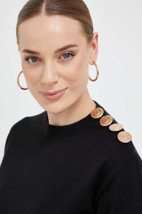 Светр Silvian Heach жіночий колір чорний легкий (3401813)