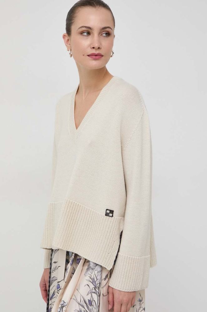 Вовняний светр Beatrice B жіночий колір бежевий легкий (3674704)