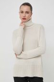 Вовняний светр Beatrice B жіночий колір бежевий легкий гольф (3674717)