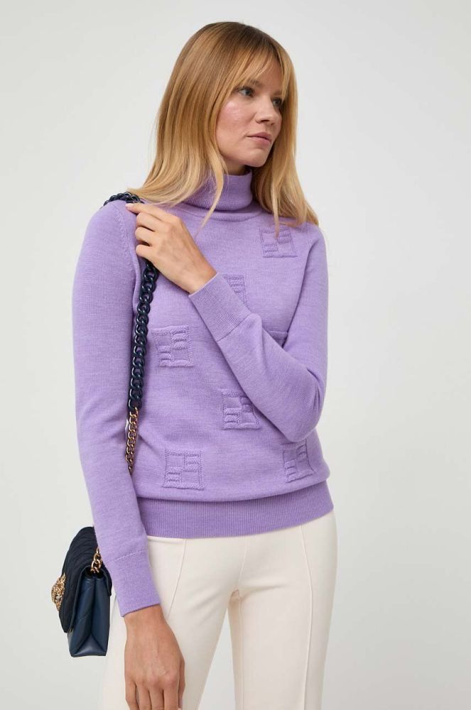 Вовняний светр Beatrice B жіночий колір фіолетовий легкий