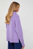 Вовняний светр Beatrice B жіночий колір фіолетовий легкий півгольф