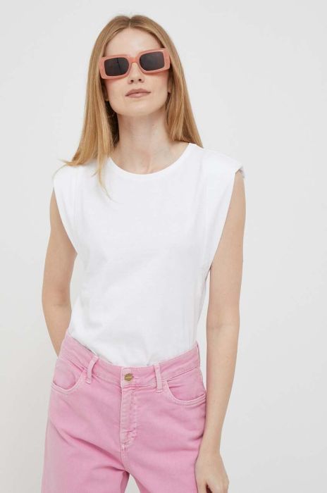 Бавовняний топ Rich & Royal колір білий