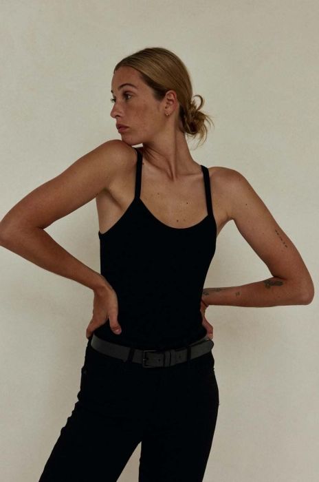 Топ MUUV. LIGHT RIB жіночий колір чорний