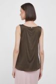 Шовковий топ Mos Mosh колір коричневий